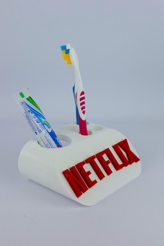 Netflix- Dekoratif Diş Fırçalık Beyaz