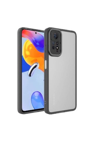 Xiaomi Redmi Note 11 Pro 5g İle Uyumlu Kılıf Kamera Korumalı Transparan Arka Yüzey Telefon Kılıfı