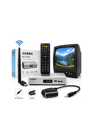 Abba Kf-2500 Full Hd Mini Uydu Alıcısı Wifi Destekli Tüplü Tv Uyu
