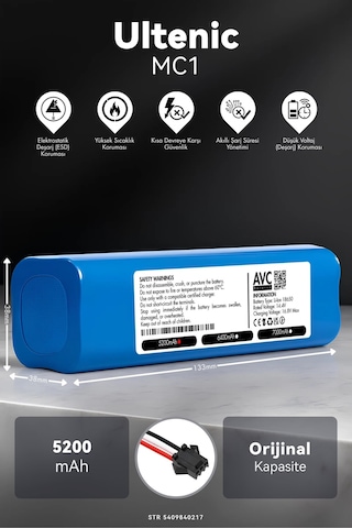 Ultenic Mc1 5200mah Robot Süpürge Bataryası K.k
