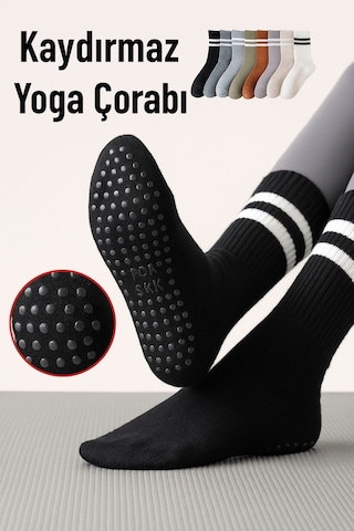 Lykos 1 Çift Yeşil Yoga Pilates Kaydırmaz Çorap Yeşil