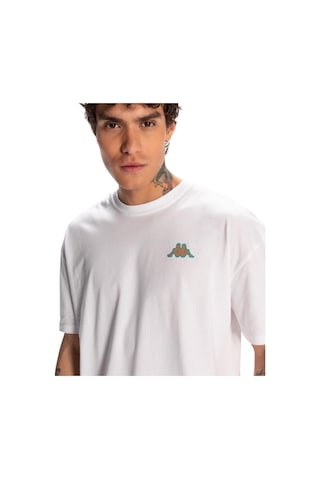 Kappa Erkek Mavi Regular Fit Tişört Beyaz
