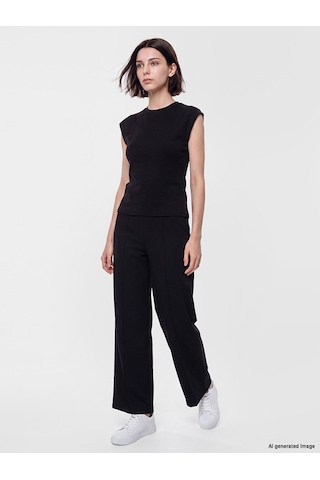 Lcw Modest Siyah Bisiklet Yaka Soft Touch Kadın Atlet