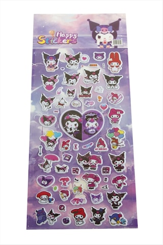 Çzgflm - 857 - Karakteri - Flzdgnkr - Kabartmalı Sticker-mor