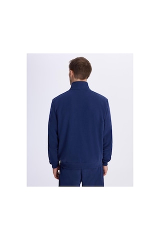 Kappa Authentic Italy Full Zip Erkek Mavi Comfort Fit Fermuarlı Eşofman Üstü Siyah