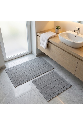 Elsim Home Kareli Paspas Seti Gri