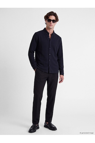 Lcw Vision Lacivert Slim Fit Dokulu Erkek Gömlek