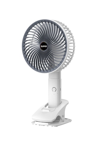 Cbtx Masaüstü Taşınabilir Usb Şarj Klipsli Fan Çok Fonksiyonlu Dönebilen El Fanı Gri