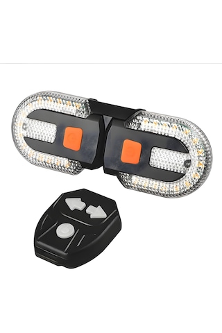 Fy-1825 Kablosuz Bisiklet Dönüş Sinyali Led Arka Lamba Usb Şarjlı, Uzaktan Kumandalı, Ipx5 Suya Dayanıklı Siyah