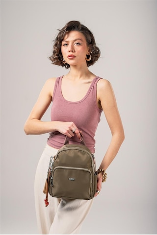 Ççs Kadın 18025 Sırt Ve Omuz Çantası Yeşil