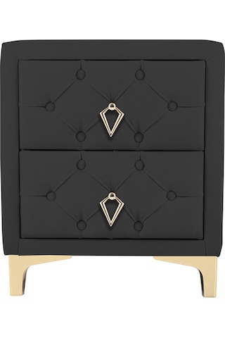 Ruby 2 Çekmeceli Komodin-gold Model Kapitoneli Yatak Odası Iki Çekmeceli Komodin&şifonyer Modelleri Antrasit