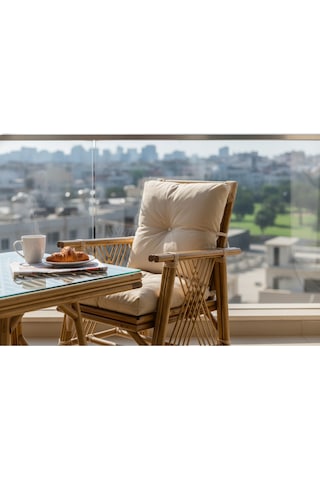 Dekorzade 6 Kişilik Balkon Bahçe Teras Masa Takımı Oturma Grubu Balkon Takımı Balkon Mobilyası Bahçe Mobilyası Kahverengi