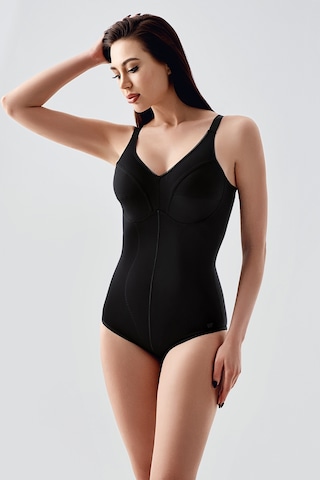 Newbra Lazer Kesim Vücut Korse - Siyah