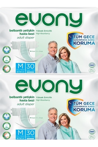 Evony Hasta Bezi Yetişkin Bel Bantlı Tekstil Yüzey M-Orta Boy 60