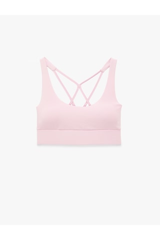Koton Slim Fit Kolsuz U Yaka Sırt Detaylı Sporcu Sütyeni Pembe 6sak30191nk Gülkurusu