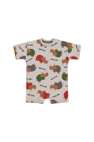 Civil Baby Cool Rhino Baskılı 6-18 Ay Tulum - Bej Taş Rengi