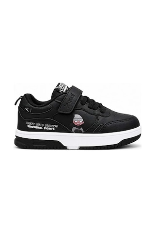 Cool Kids Çocuk Unisex Kışlık Su Geçirmez Kaydırmaz Hafif Kauçuk Taban Rahat Cilt Deri Spor Ayakkabı siyah