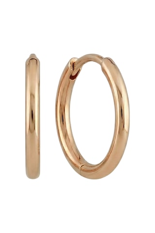 14 Ayar Altın Düz Halka Küpe Xl Rose