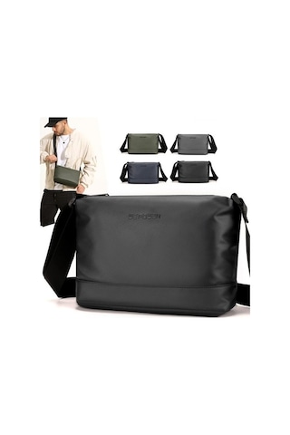 Novahub Erkekler İçin Wepower Basit Omuz Çantası, Hafif Rahat Banliyö Messenger Paketi Gri Yeşil Yeşil