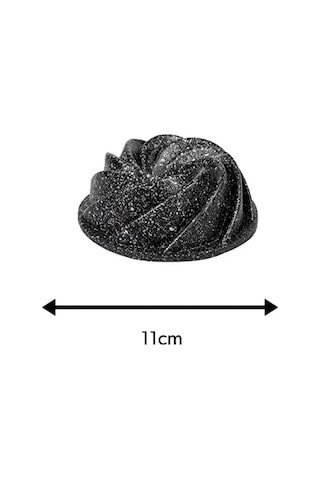 11 Cm Rüzgar Gülü Döküm Mini Kek Kalıbı Porsiyonluk Kaydırmaz Taban Siyah