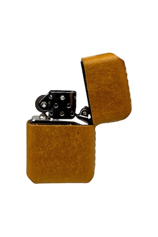 Handmade El Yapımı Hakiki Deri Zippo Modeli Çakmak Camel