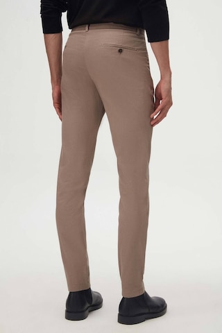 D's Damat Ds Damat Slim Fit Bej Armürlü Yan Beli Lastikli Esnek Likralı Yandan Cepli Chino Pantolon 2HCC3ORT20001 Bej