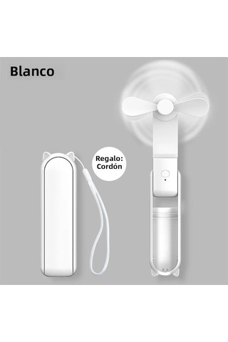 Yingfu Mini Taşınabilir Fan Şarj Edilebilir Usb 2000mah Power Bank Po Beyaz