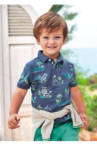 Mayoral Erkek Bebek Polo Mandarin Yaka Tişört Çok Renkli