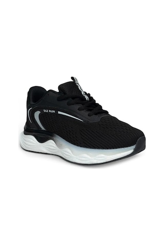 Solazer 048-26 Anorak Anatomik Taban Bağcıklı Kadın Sneaker Siyah Beyaz Siyah