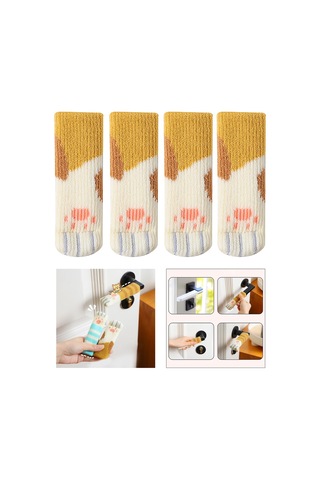 Homyl Kapı Kolu Kapağı Kedi Pençesi Şekilli Sarı