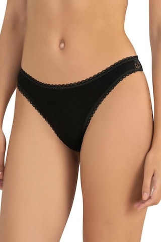 Fabony Bayan Dantelli String Külot 1200 Siyah