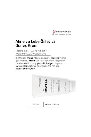 The NewLab Akne Ve Leke Önleyici Güneş Kremi (50 Spf)