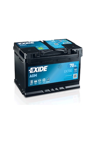 Exide 12 Volt 72 Ah Amper EK720 760A AGM Akü