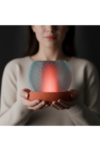Modern Dokulu Küre Masa Lambası - Şık Ve Dekoratif Gece Lambası