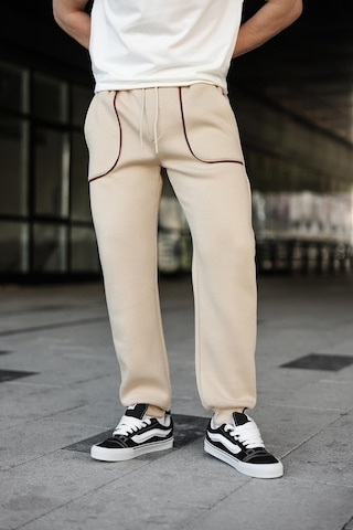 Madmext Bej Şerit Detaylı Jogger Eşofman Altı E6581 Bej