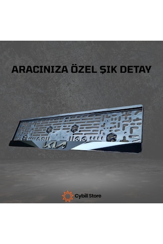 Kia Logolu Mat Ortalı Parlak Pleksi Plakalık 2 Li Set Tüm Araçlarla Uyumlu 1 Takım 2 Adet 1 Takım 2 Adet