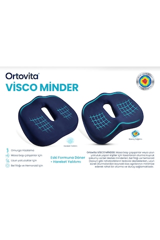 Visko Yeni Nesil Oturma Minderi Ortopedik Minder Rahat Duruş Ortopedik 1