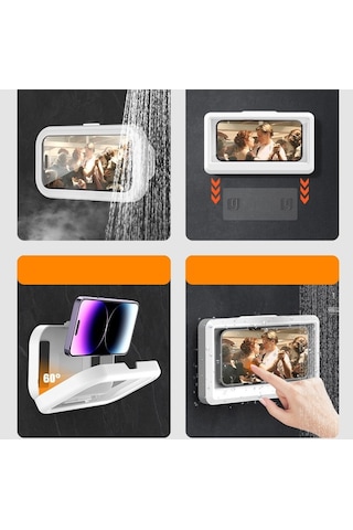 Kenpazar Su Geçirmez Hareketli Telefon Tutucu Stand Siyah