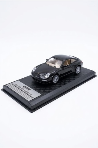 Hobbiez Lisanslı Porsche 911 Carrera Kapıları Açılabilir Model Diecast 1/32 Ölçek Metal Standlı Araç