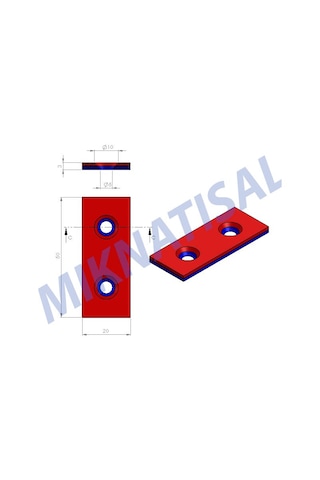 50X20X3Mm 10X5Mm 2 Havşalı Güçlü Neodyum Mıknatıs 10 Adet