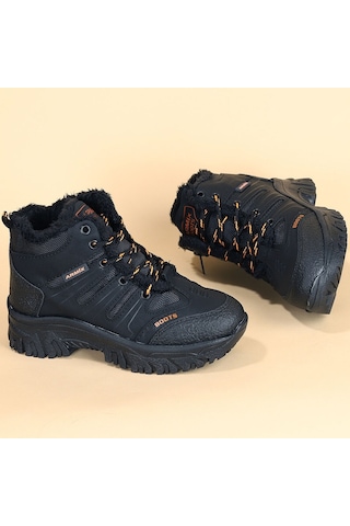 23 Outdoor Çocuk Bot Ayakkabı İçi Kürklü 26-35 Siyah