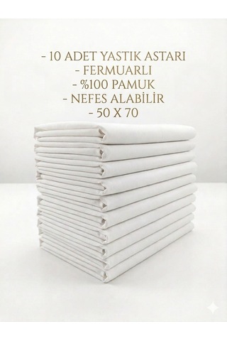 Yatık Astarı Şilte % Pamuk Permuarlı 10 Lu Paket Beyez