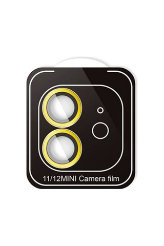 Apple Uyumlu iPhone 11 Zore Cl-11 Safir Parmak İzi Bırakmayan Anti-reflective Kamera Lens Koruyucu Gold