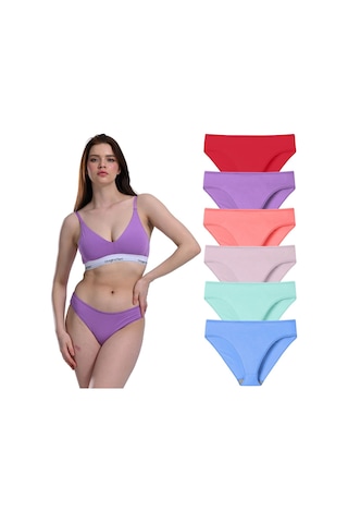 Likralı 6'lı Kutu Premium Slip Külot Laura G-006 D Resimdeki Renk
