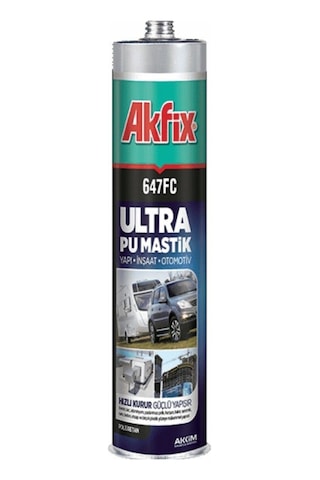 Akfix 647fc Ultra Siyah Pu Mastik Silikon 280 Ml Yapı Inşaat Otomotiv