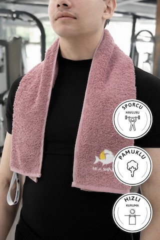 Sporcu Antrenman Havlusu Gym Fitness Plates Boks Tenis Spor Havlu Mürdüm