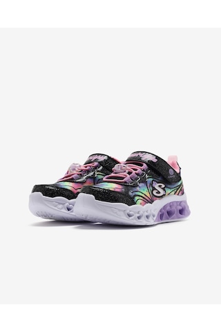 Skechers Flutter Heart Lights - Groovy Swirl Büyük Kız Çocuk Siyah Işıklı Spor Ayakkabı 303253l Bkpk Siyah
