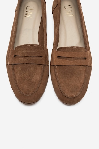 Luvishoes F02 Toprak Süet Kadın Babet Toprak