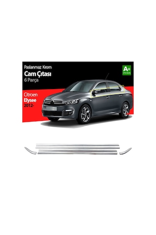 Citroen C-Elysee Krom Cam Çıta 6 Prç 2012 Üzeri