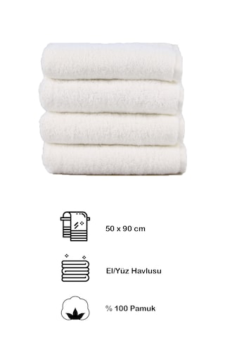 Otel Serisi Dörtlü El/yüz Havlusu 50 x 90 CM